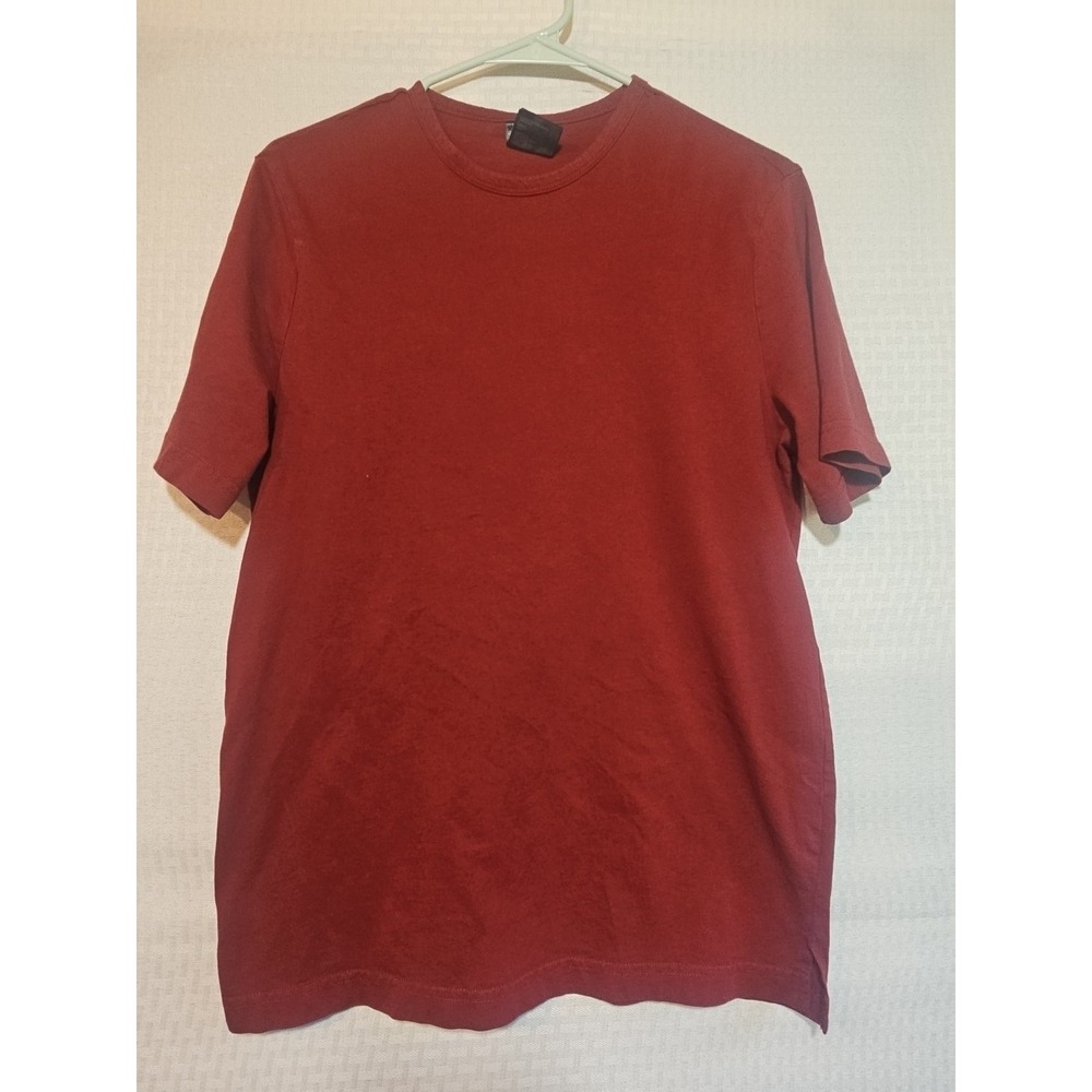 HM Mens Maroon‎ Short Sleeve Regular Fit Crewneck T Shirt Tee